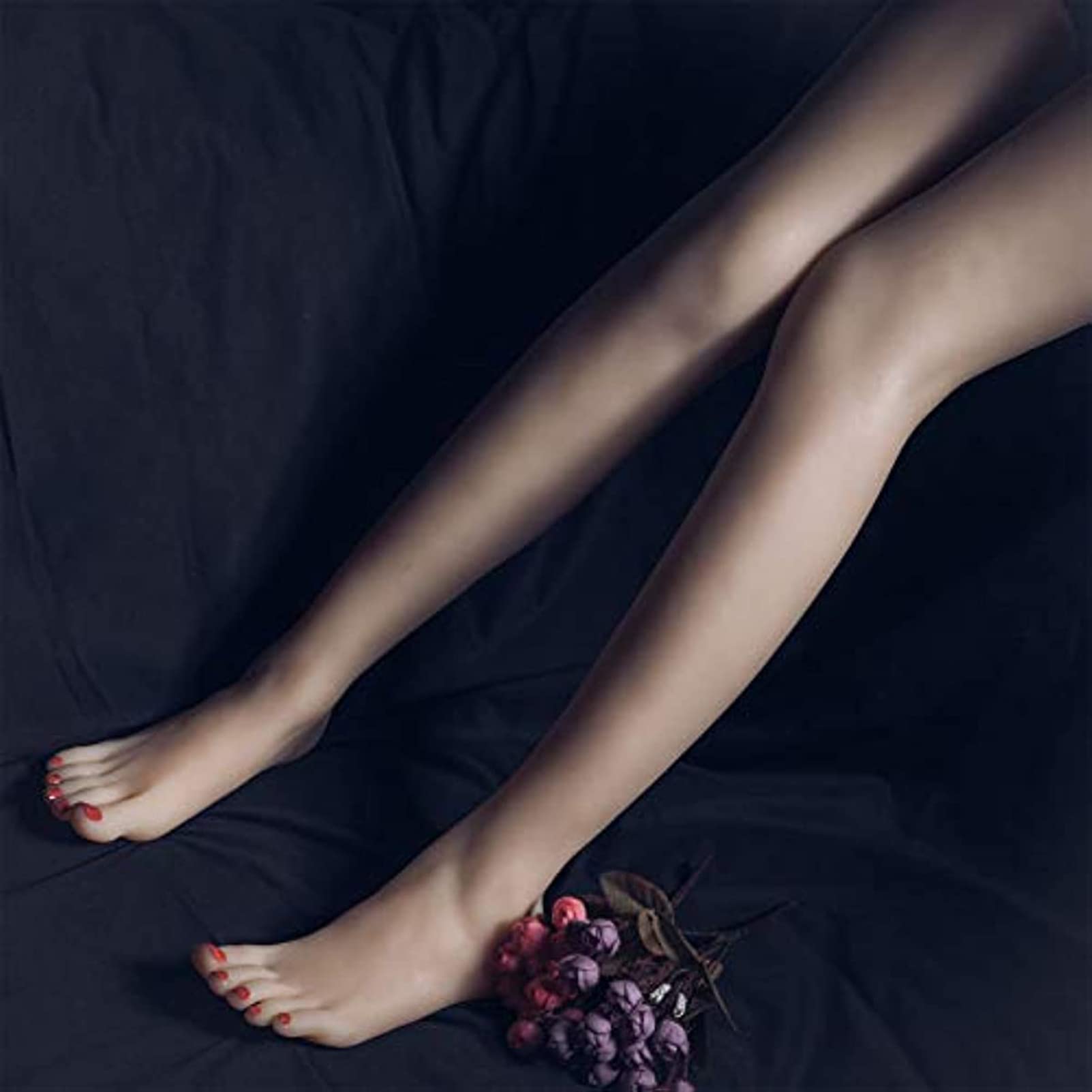 Amazon.co.jp: 女性脚マネキン足、等身大シリコン女性足膝付き、脚